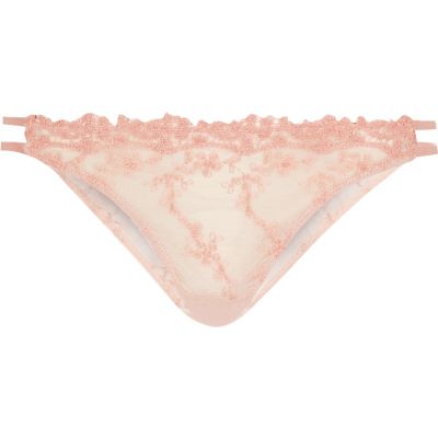 Light pink lace brief